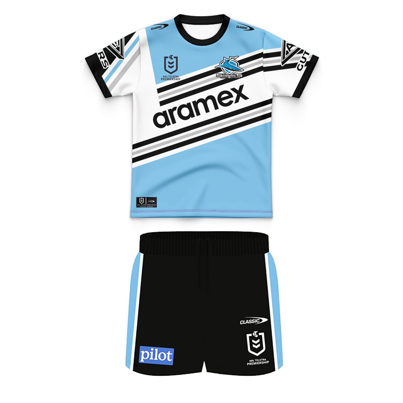 Kid's NRL Cronulla-Sutherland Sharks 2024 Heritage Jersey+Shorts