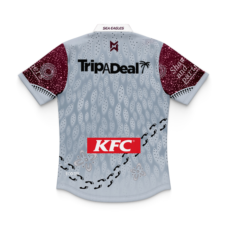 Kid's NRL Manly Warringah Sea Eagles 2024 Indigenous RS Polo Shirt