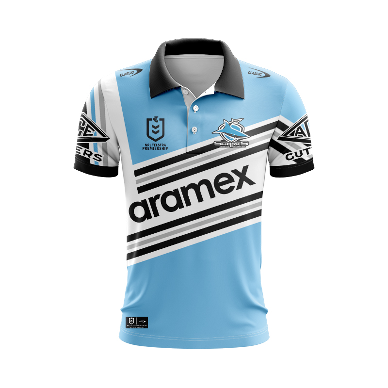 NRL Cronulla-Sutherland Sharks 2024 Heritage Polo Shirt