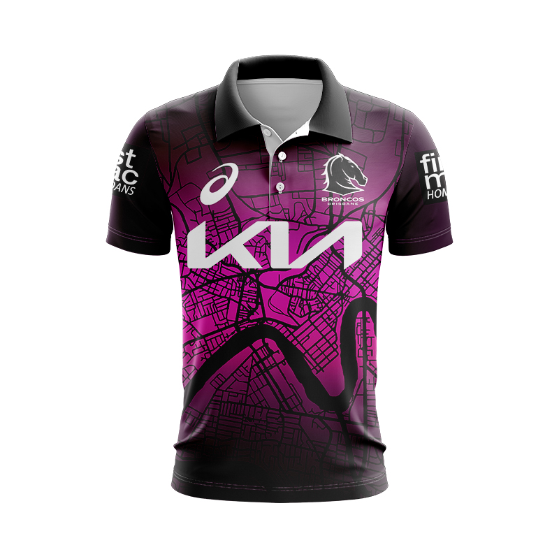 NRL Brisbane Broncos 2024 Alternate Polo Shirt