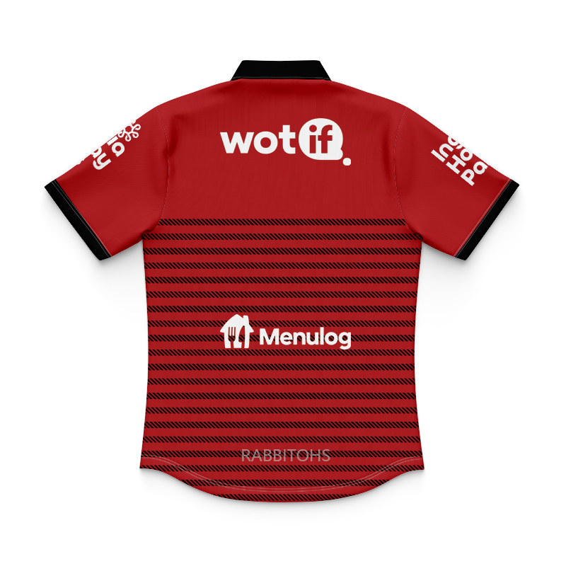 Kid's NRL South Sydney Rabbitohs 2024 Red Training Polo Shirt