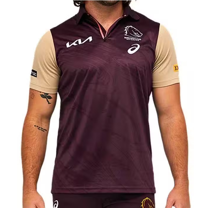 NRL Brisbane Broncos 2024 Training Polo Shirt