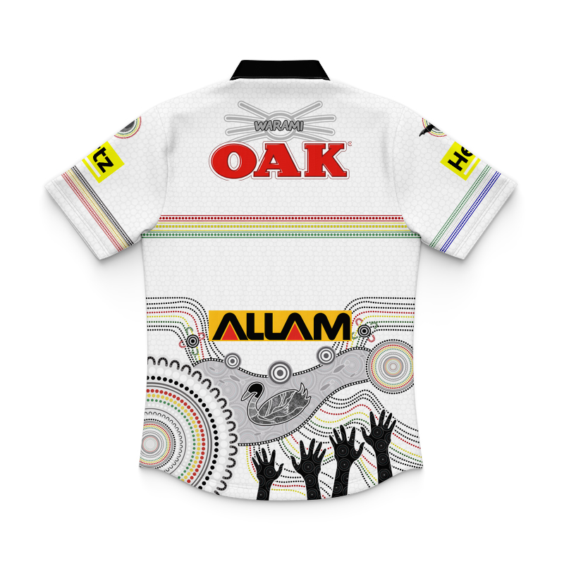 Kid's NRL Penrith Panthers 2024 Indigenous Polo Shirt