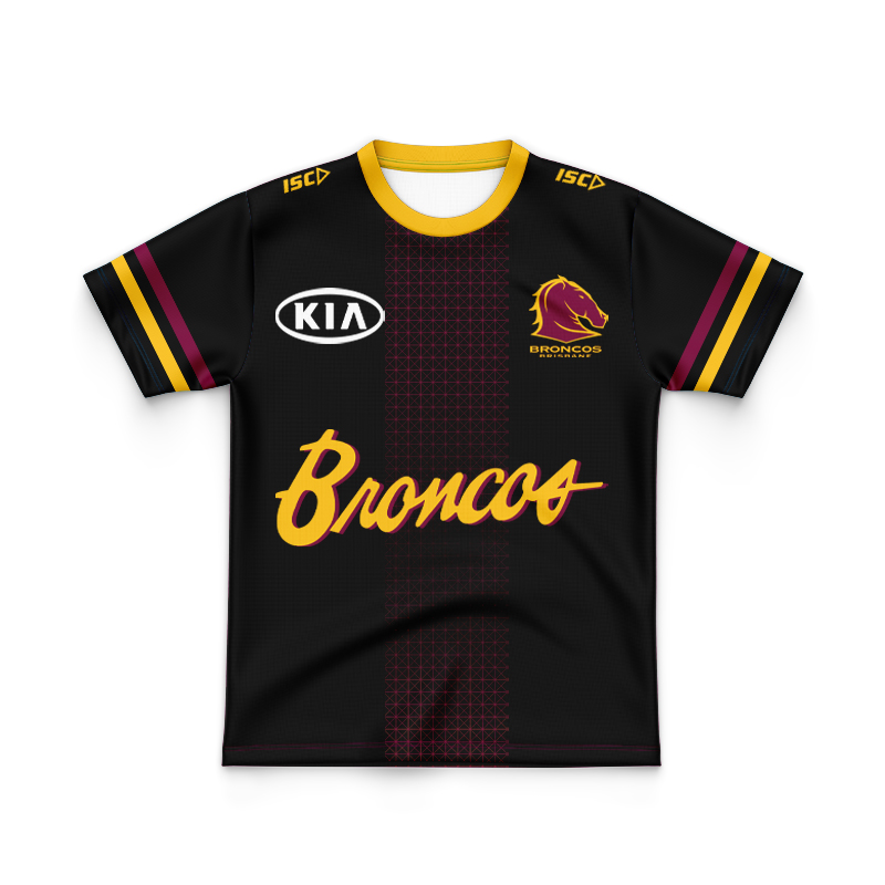 Kid's NRL Brisbane Broncos 2024 Players Run Out Jersey