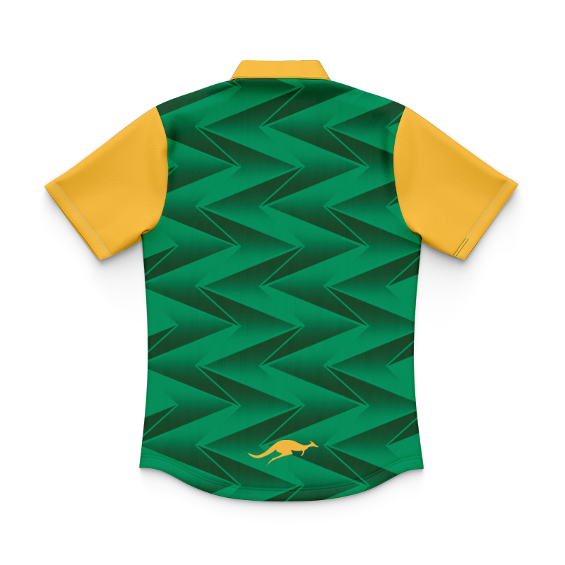 Kid's Australia Kangaroos 2024 Green Pro Training Polo Shirt