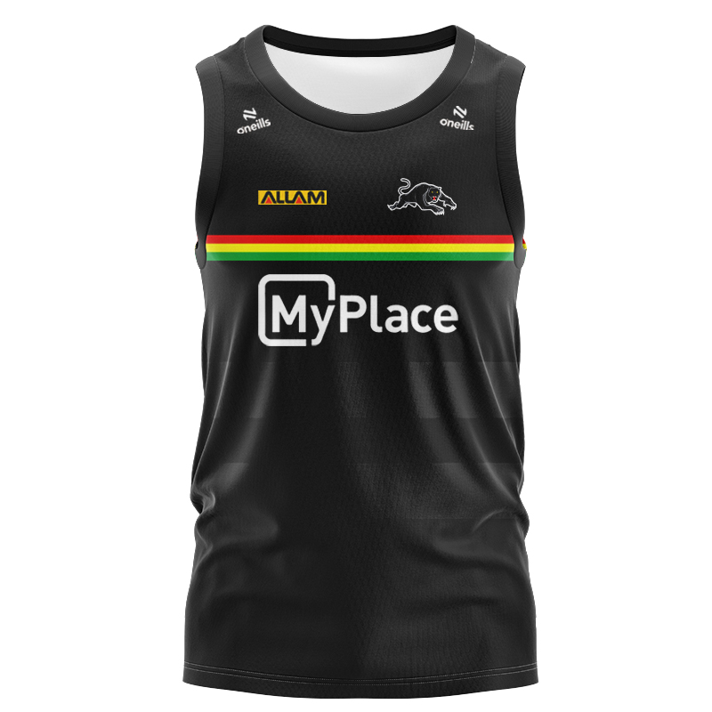 NRL Penrith Panthers 2025 Black Training Singlet