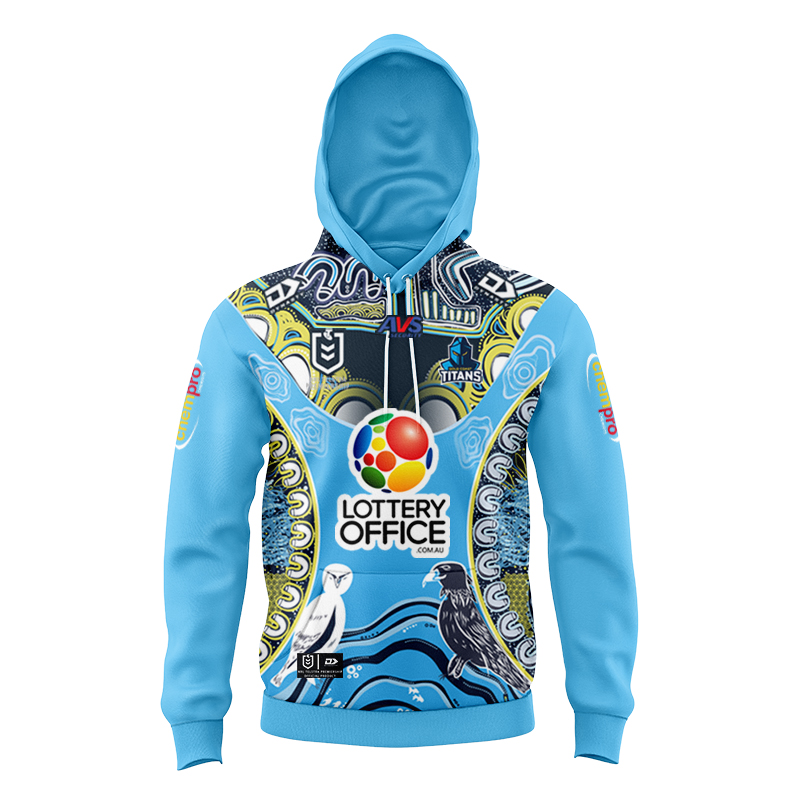 Kid's NRL Gold Coast Titans 2024 Indigenous Hoodie