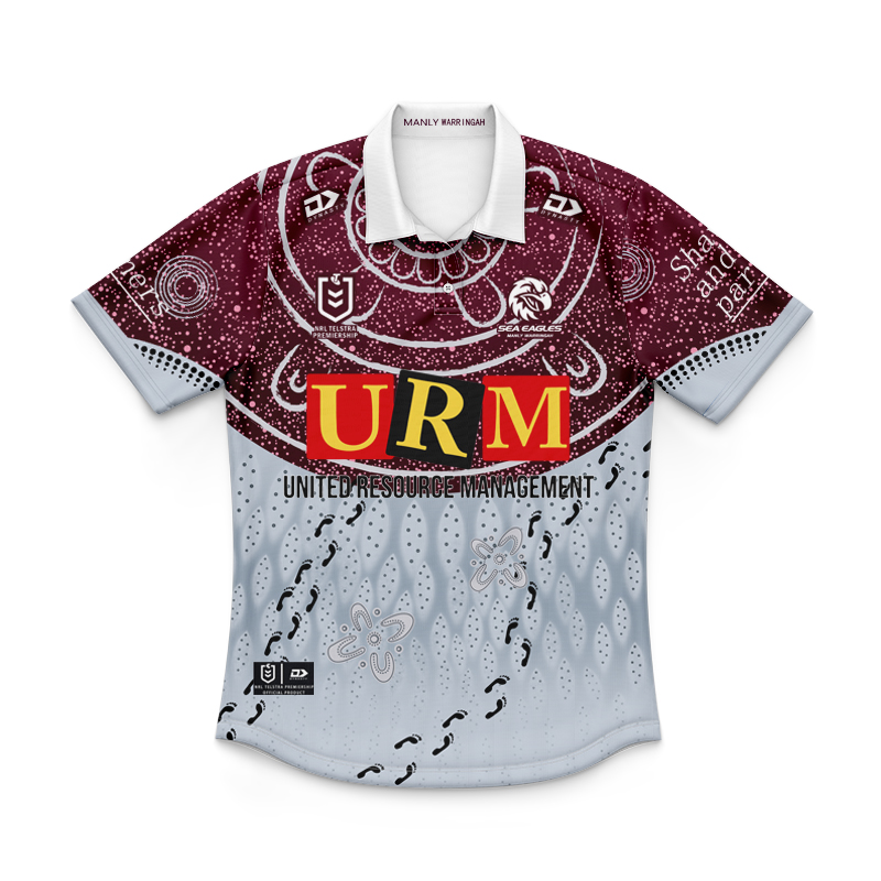 Kid's NRL Manly Warringah Sea Eagles 2024 Indigenous RS Polo Shirt
