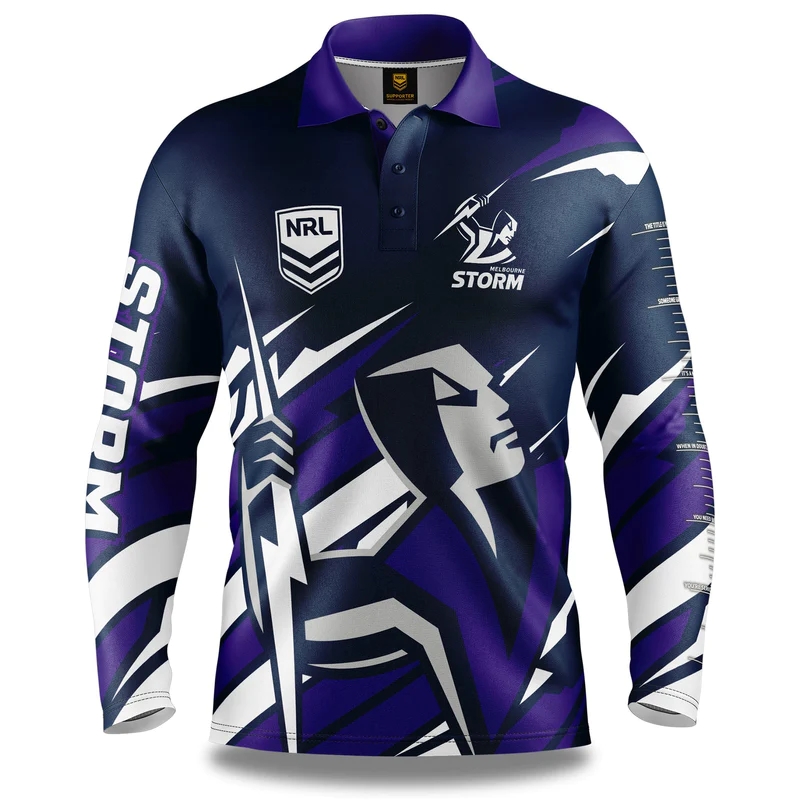 NRL Melbourne Storm 2024 'FISHFINDER' Fishing Shirt