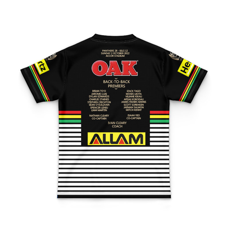 Kid's NRL Penrith Panthers 2022 Premiers Jersey