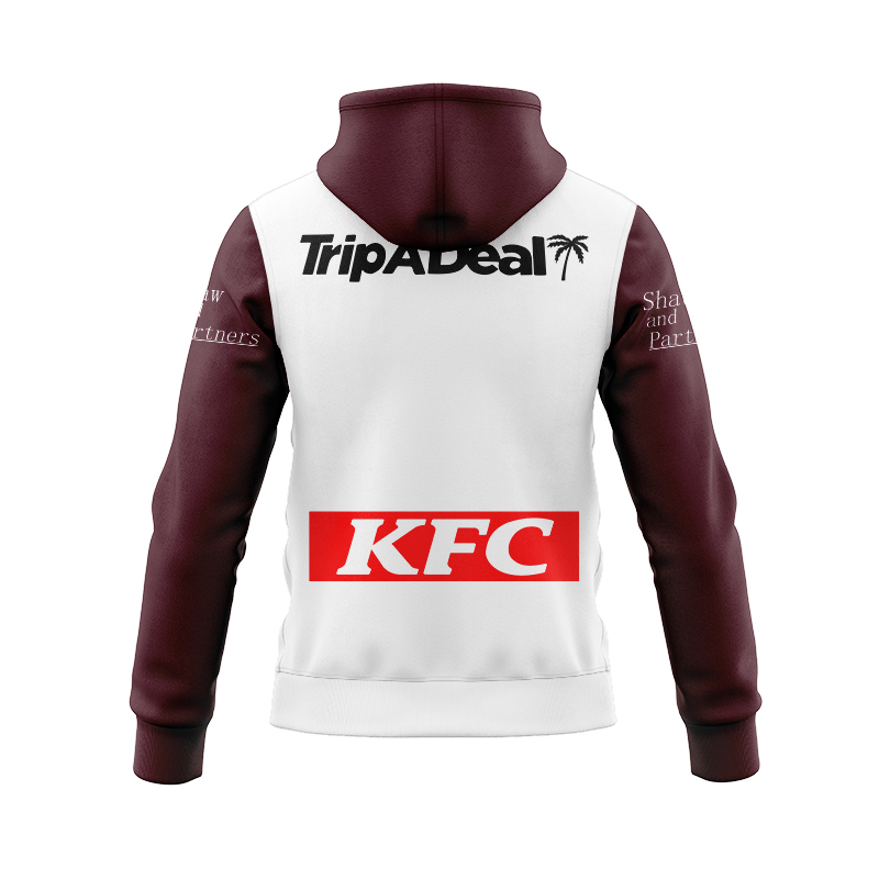 NRL Manly Warringah Sea Eagles 2024 Away Zipper Hoodie