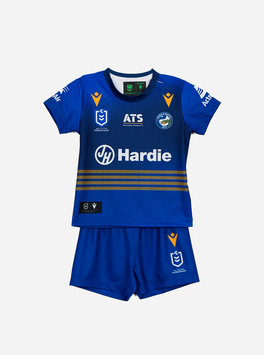 Kid's NRL Parramatta Eels 2025 Home Jersey+Shorts