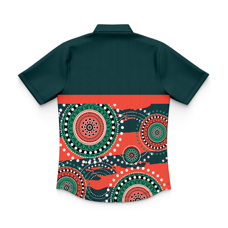Kid's NRL South Sydney Rabbitohs 2024 Indigenous RS Polo Shirt