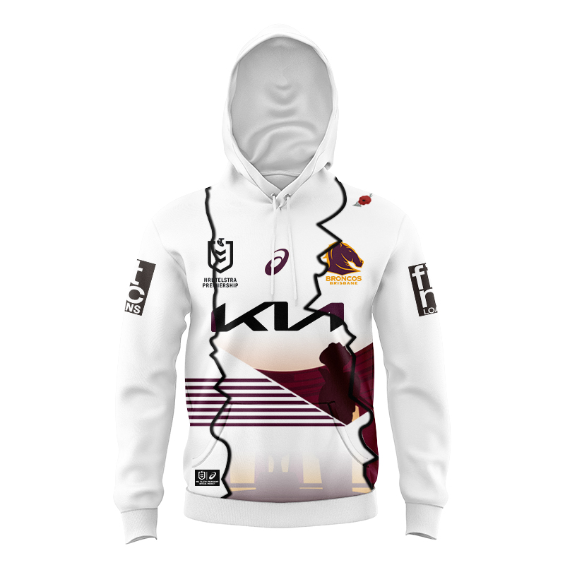 Kid's NRL Brisbane Broncos 2024 ANZAC Mix Hoodie