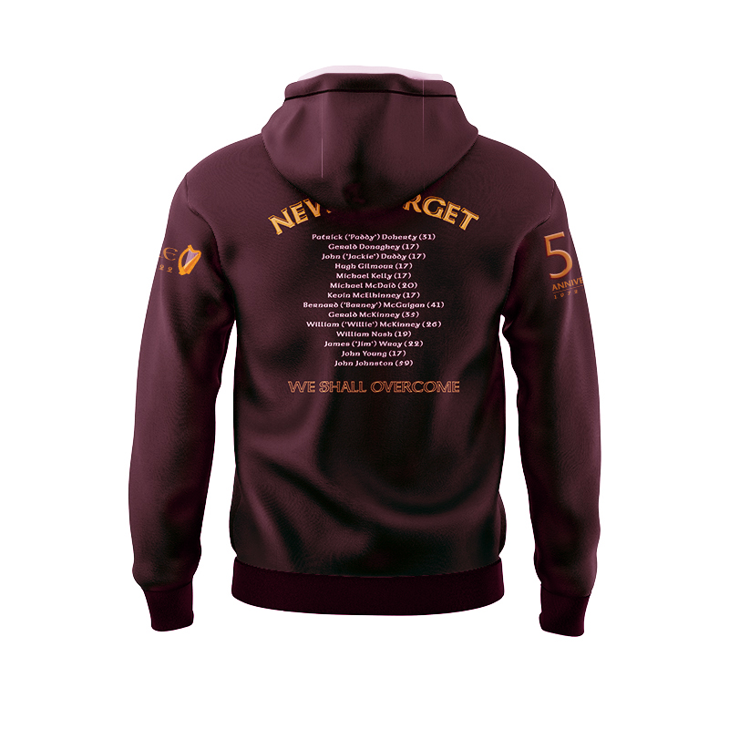 Men's Derry GAA Bloody Sunday Commemorative Brown Hoodie