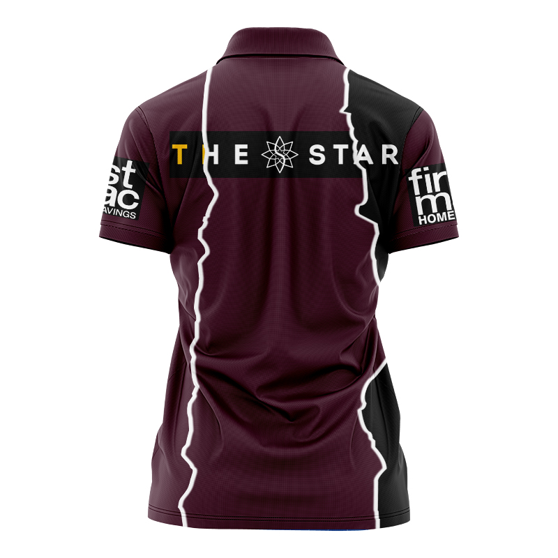 Women's NRL Brisbane Broncos 2024 Alternate Mix Polo Shirt