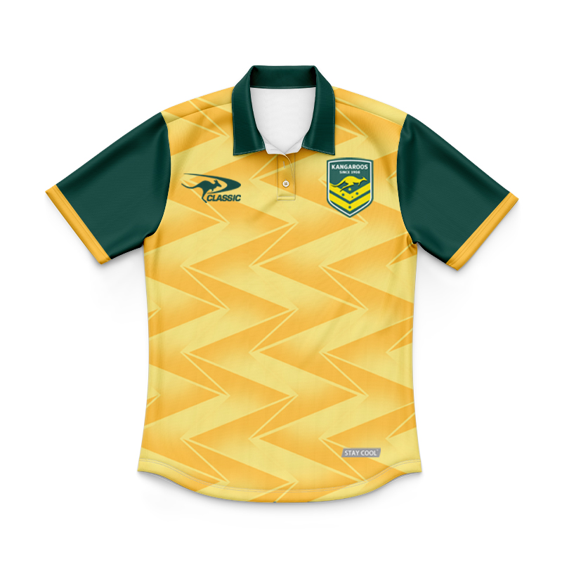 Kid's Australia Kangaroos 2024 Pro Training Polo Shirt