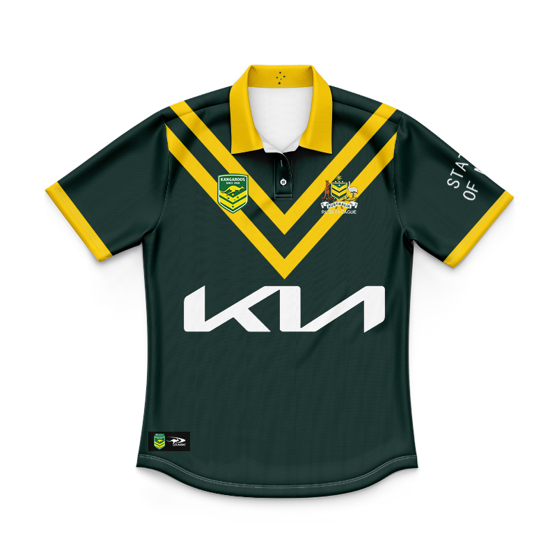 Kid's Australian Kangaroos 2024 Home Polo Shirt
