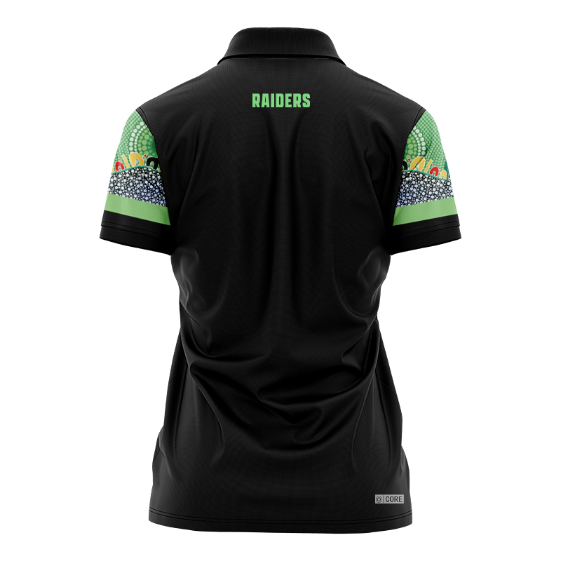 Women's NRL Canberra Raiders 2024 Indigenous Polo Shirt