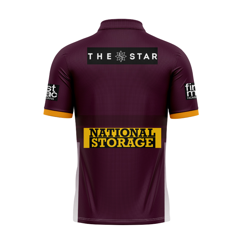 NRL Brisbane Broncos 2025 Home Polo Shirt