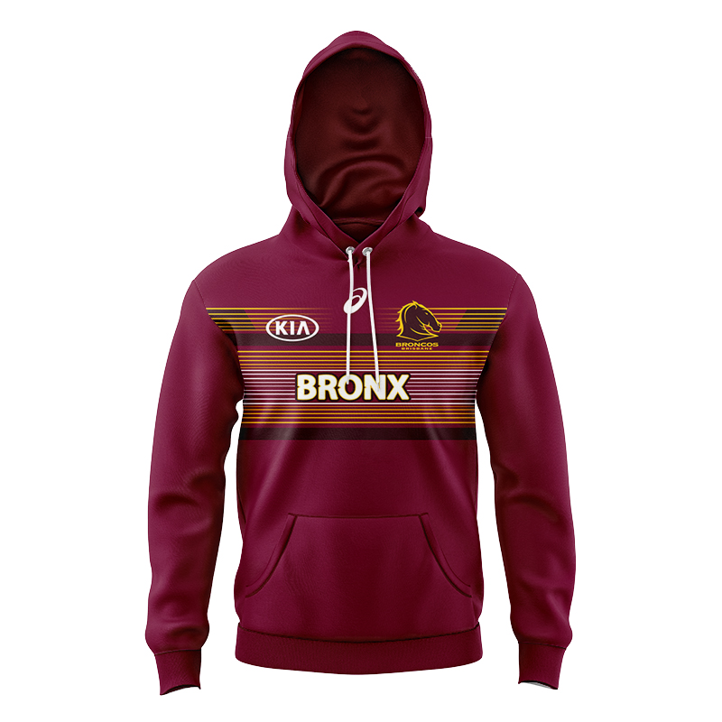 Kid's NRL Brisbane Broncos 2024 Run Out Hoodie