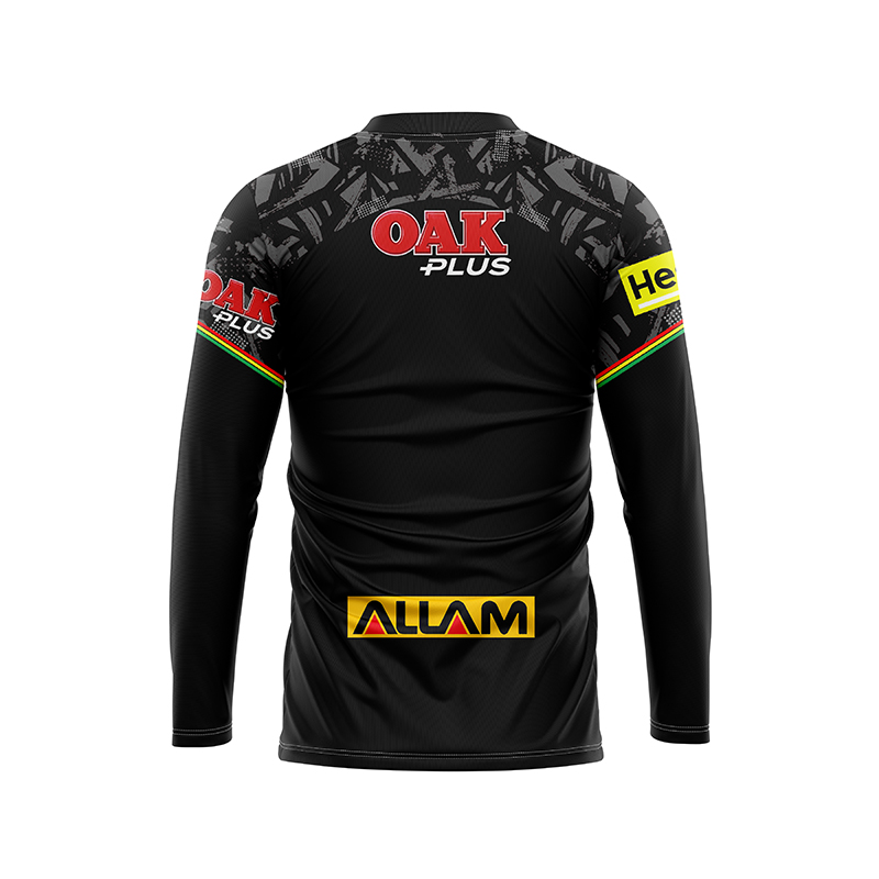 NRL Penrith Panthers 2024 Long Sleeve Black Training Jersey