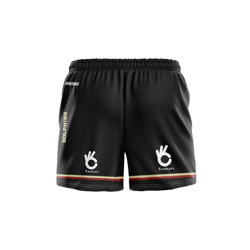 NRL Dolphins 2024 Black Training Shorts