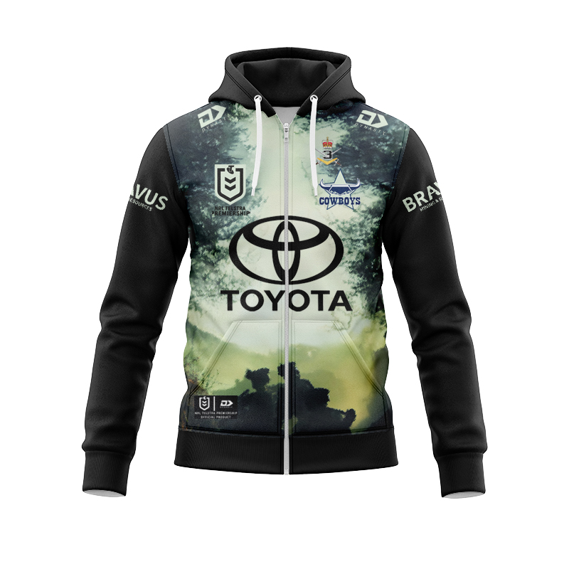 NRL North Queensland Cowboys 2024 ANZAC Zipper Hoodie