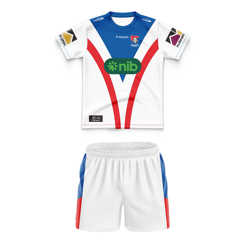 Kid's NRL Newcastle Knights 2024 Away Jersey+Shorts
