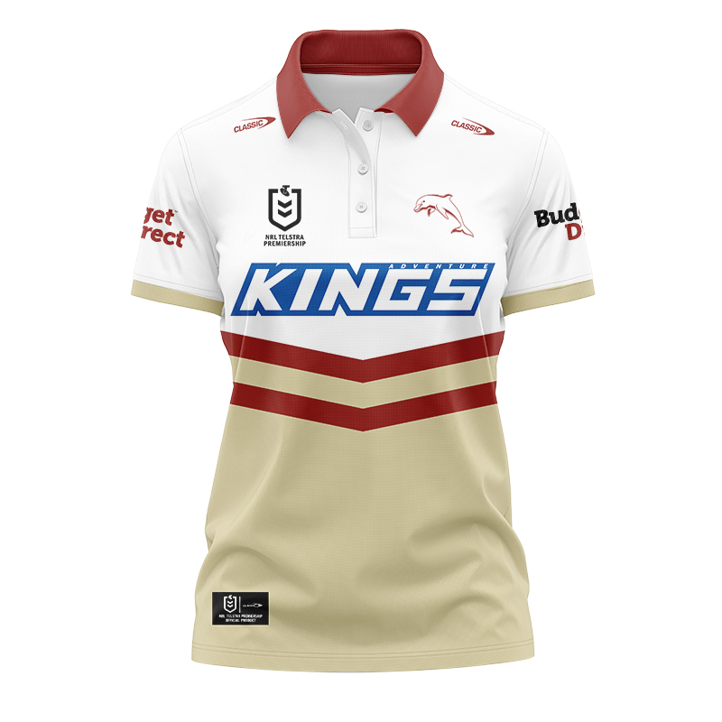 Women's NRL Dolphins 2024 Away Polo Shirt