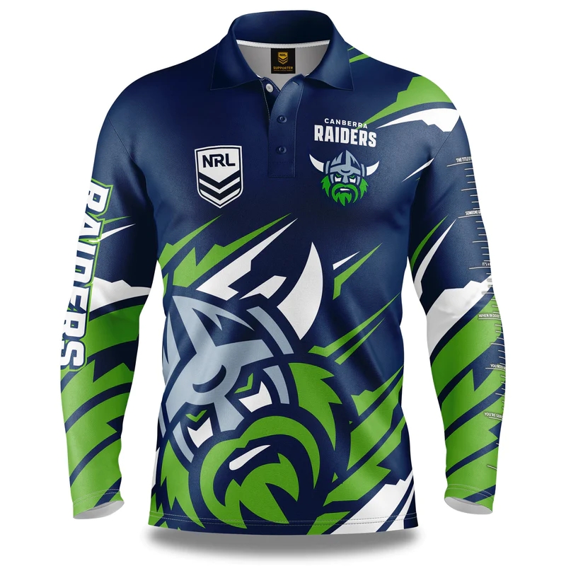 NRL Canberra Raiders 2024 'FISHFINDER' Fishing Shirt