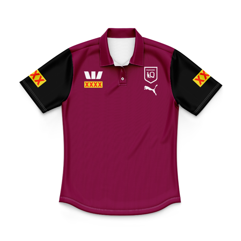 Kid's NRL QLD Maroons 2024 MFT Polo Shirt