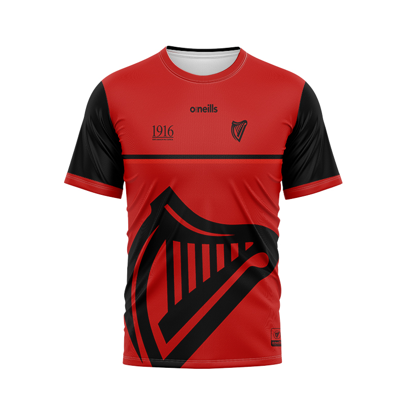 Men's GAA New 1916 Commemoration Player Fit Jersey Red Black
