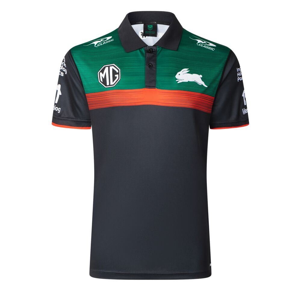 Women's NRL South Sydney Rabbitohs 2025 Black Players Polo Shirt