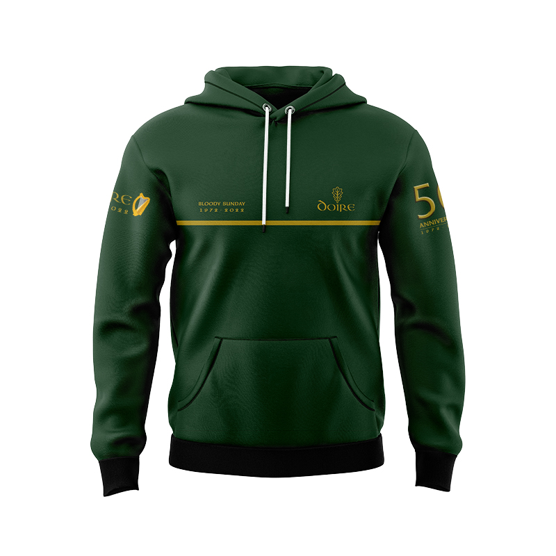 Men's Derry GAA Bloody Sunday Commemorative Green Hoodie
