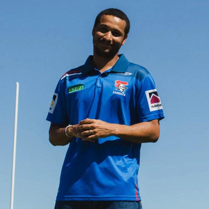 NRL Newcastle Knights 2024 Media Polo Shirt