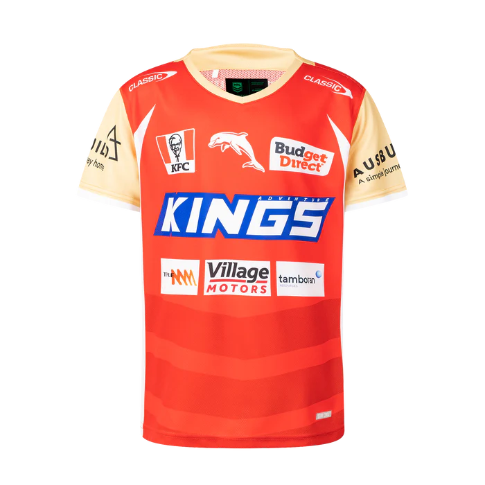 Kid's NRL Dolphins 2025 Red Training Jersey