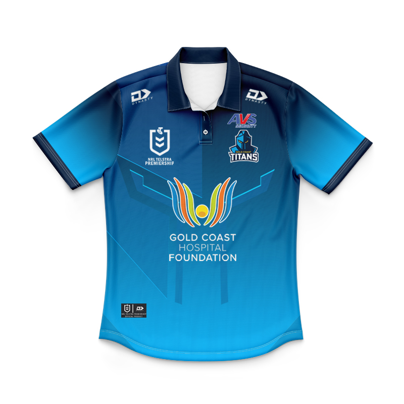 Kid's NRL Gold Coast Titans 2025 Junior Home Polo Shirt