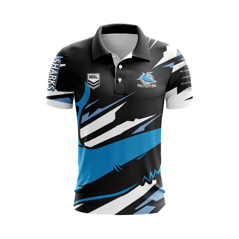 NRL Cronulla-Sutherland Sharks 2024 'FISHFINDER' Polo Shirt