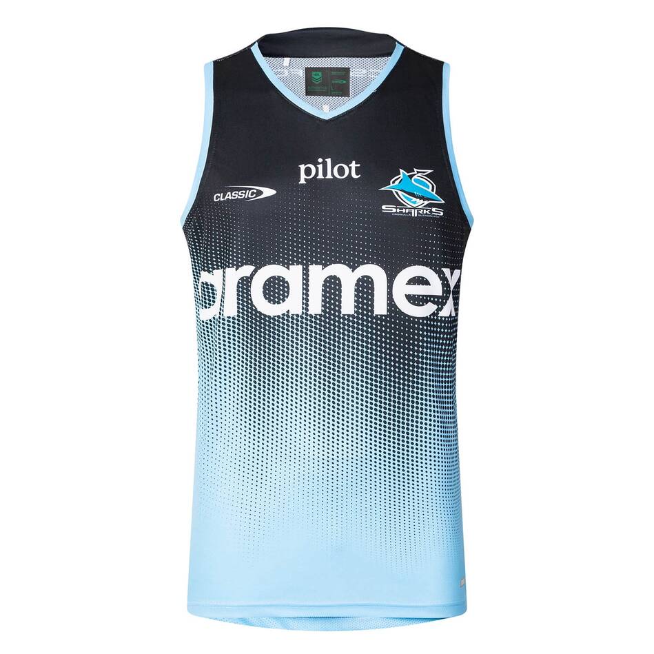 NRL Cronulla-Sutherland Sharks 2025 Blk Training Singlet
