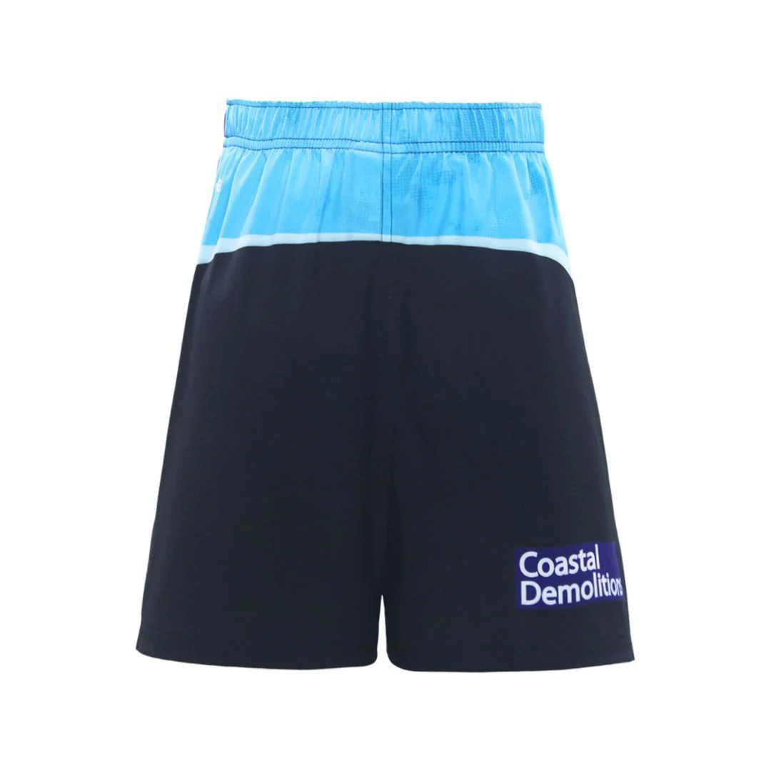Kid's NRL Gold Coast Titans 2025 Black Gym Shorts
