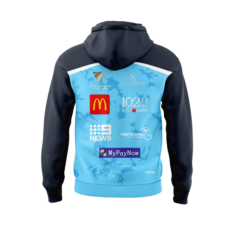 NRL Gold Coast Titans 2025 Cyan Training Zipper Hoodie