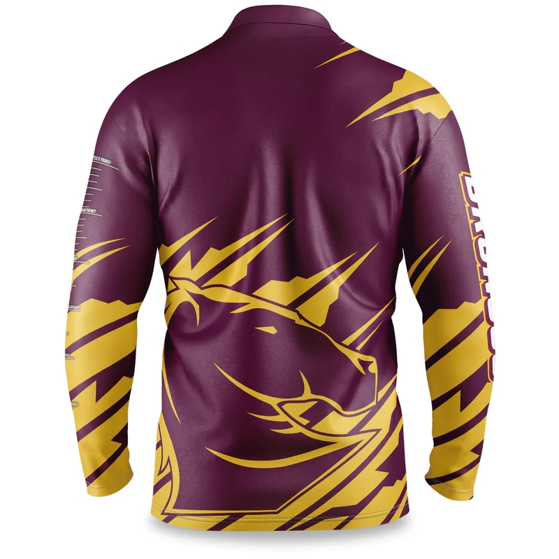 NRL Brisbane Broncos 2024 'FISHFINDER' Fishing Shirt
