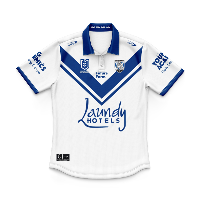 Kid's NRL Canterbury-Bankstown Bulldogs 2024 Home Polo Shirt