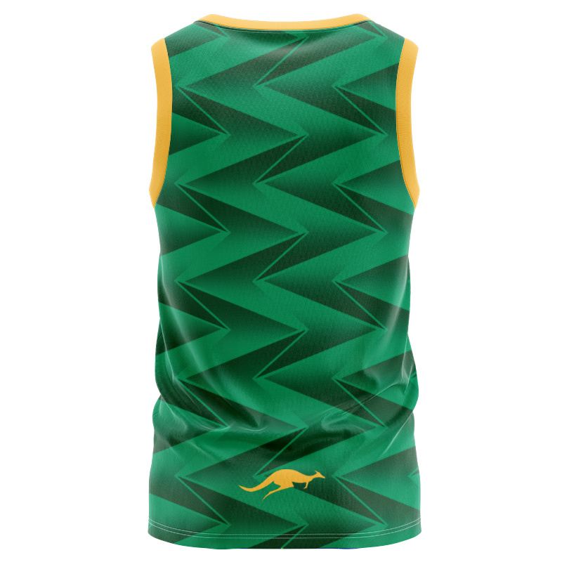 Australia Kangaroos 2024 Green Pro Training Singlet