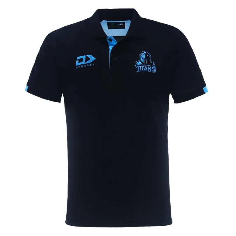 NRL Gold Coast Titans 2024 Players Black Polo Shirt