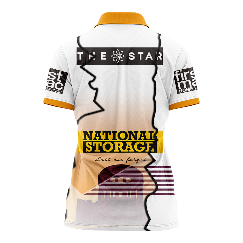 Women's NRL Brisbane Broncos 2024 ANZAC Mix Polo Shirt