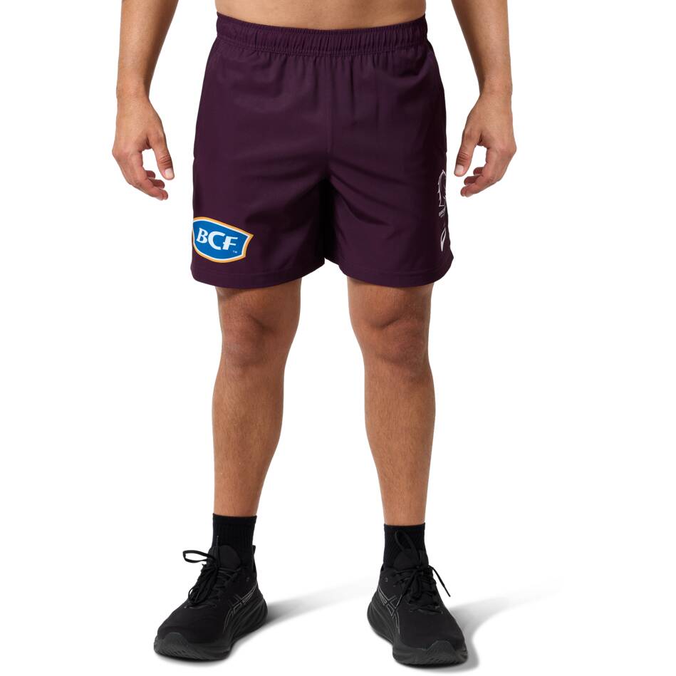 NRL Brisbane Broncos 2025 Maroon Training Shorts