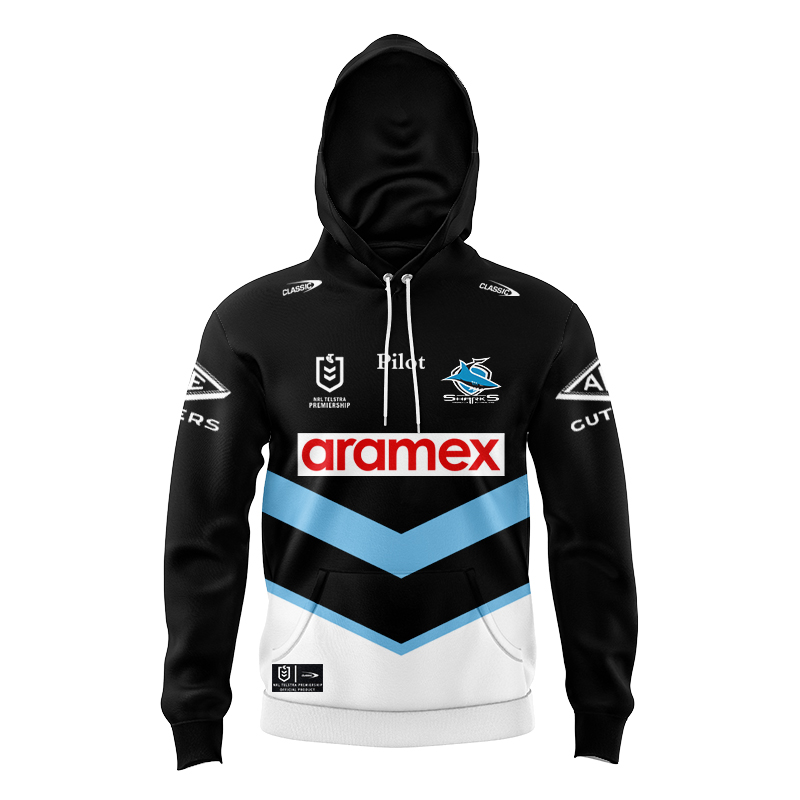 Kid's NRL Cronulla-Sutherland Sharks 2025 Away Hoodie
