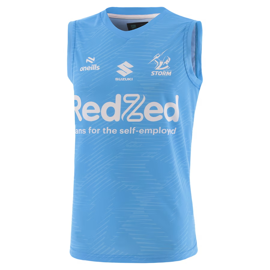 NRL Melbourne Storm 2025 Blue Training Singlet